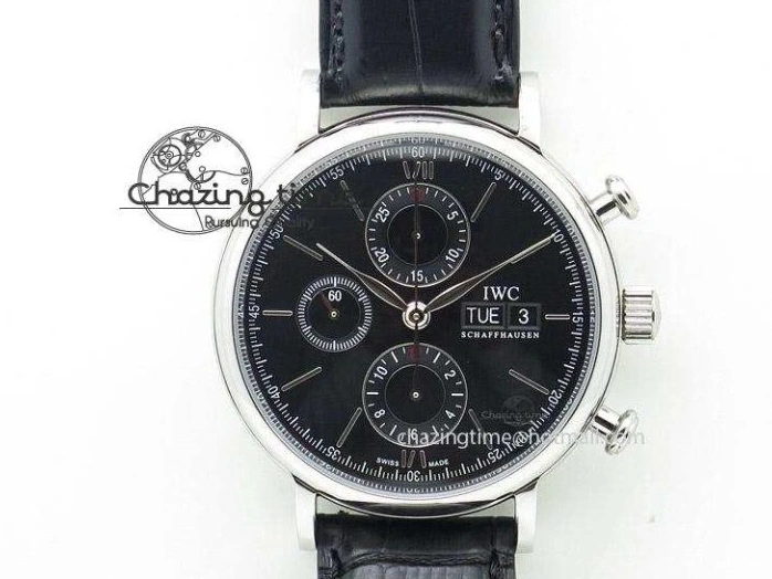 MIROTIME 0409 Compact Portugieser Perpetual Calendar IW503302 RG V9F 1:1 Best Edition White Dial on Brown Leather Strap A 7113